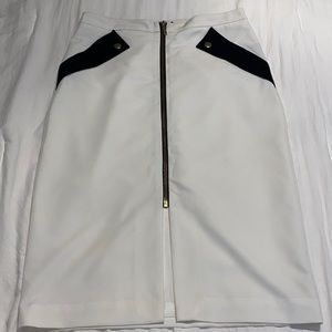 Black and white A-line skirt